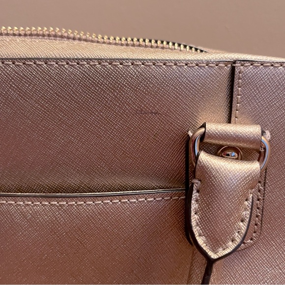 Michael Kors Gold Leather Cindy Dome Satchel - Picture 13 of 13